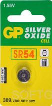 GP Silberoxid Knopfzelle, 1er Set, Typ SR54 1.5V