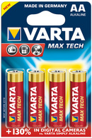 Varta Alkaline Batterie "Max Tech", 4er Set, Typ AA